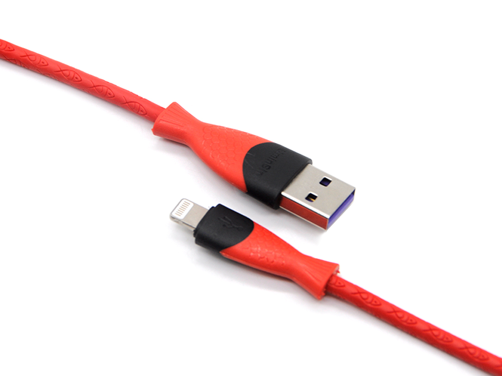 Doble color de la sirena del diseño 3A Rayo carga rápida cable USB