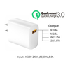 QC3.0 Cargador de teléfonos móviles super rápido 22.5W Cargador USB Potencia Adaptador Cargador de viaje de viaje