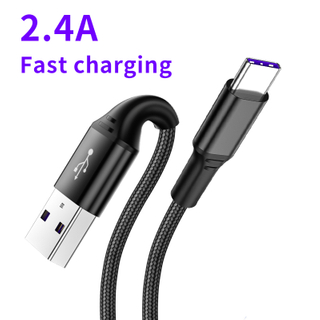 Accesorios de teléfonos celulares Cable USB 3 pies Tipo-C Alta velocidad 2.4A Carga USB Tipo C Cable para Samsung