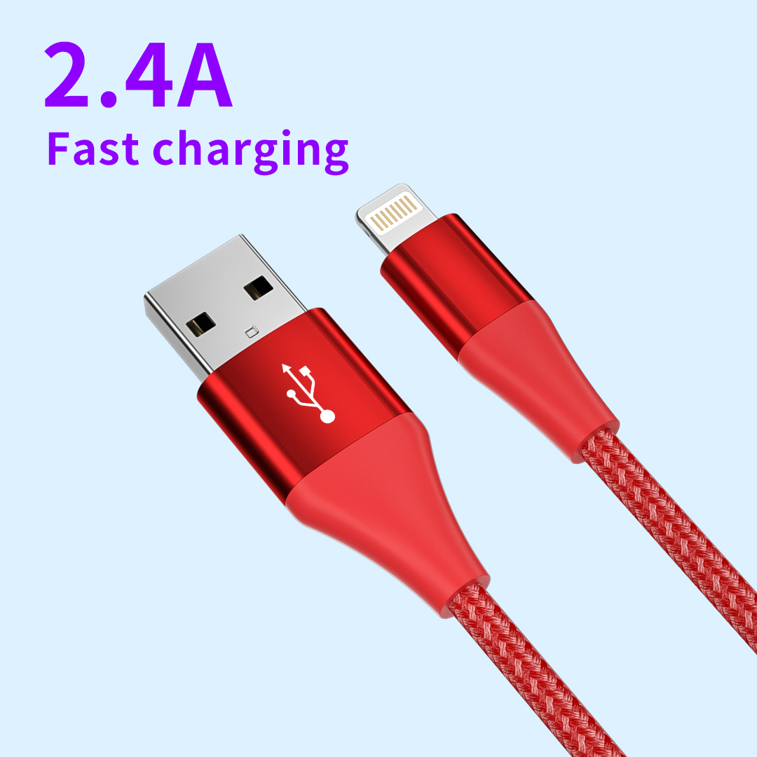 Cable de cargador OEM 2.4A de alta calidad Accesorios de teléfono de carga rápida Cable USB al por mayor para iPhone 12 11